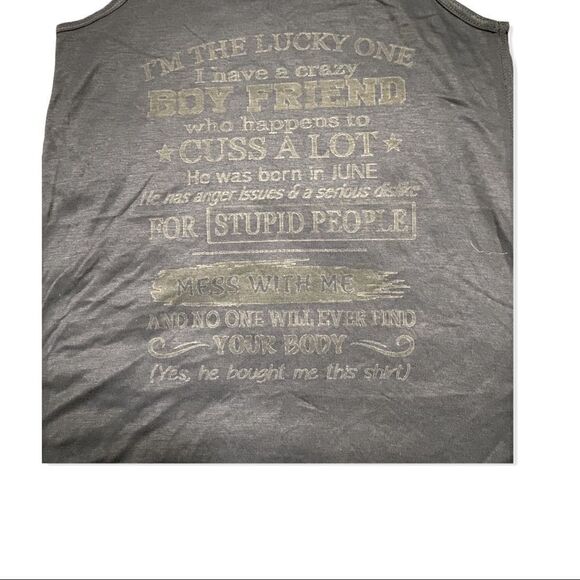 Bella + Canvas Crazy Boyfriend Racerback Tank! - Picture 3 of 4